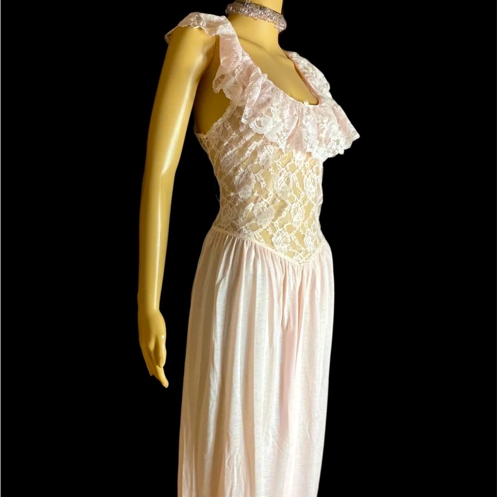 Vintage Victoria’s Secret light peach drop waist gown size  S/M